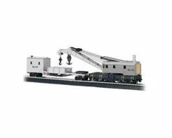 Bachmann Maintenance of Way 250-Ton Steam Crane & Boom Tender (HO Scale)