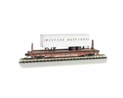 Bachmann Western Maryland 52' Flat Car w/ WM 35' Trailer (N Scale)