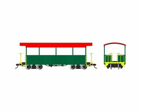 Bachmann Excursion Car (Green/Red Roof) (On30 Scale) 3 Bachmann Excursion Car (Green/Red Roof) (On30 Scale)