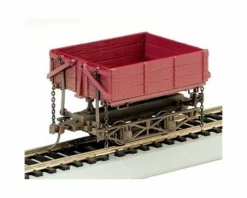 Bachmann Wood Side Dump Car (Red oxide) (3) (On30 Scale)