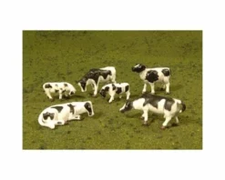 Bachmann SceneScapes Cows (Black & White) (6) (O Scale)