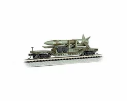 Bachmann N 52' Depressed Center Flat w/Missle, USAF/Olive