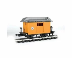 Bachmann G Li'l Big Haulers Baggage Car, Short Line/Yellow